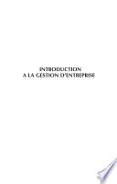 Introduction à la gestion d'entreprise