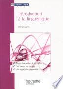 Introduction à la linguistiqiue