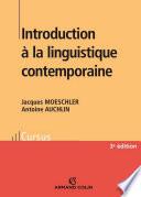 Introduction à la linguistique contemporaine