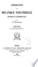 Introduction à la mécanique industrielle physique ou expérimentale