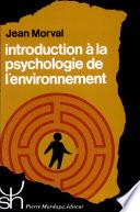 Introduction à la psychologie de l'environnement