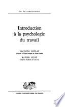Introduction à la psychologie du travail