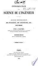 Introduction a la science de l'ingenieur