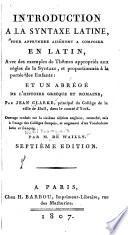 Introduction à la syntaxe latine ...