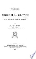 Introduction à la théorie de la relativité