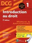 Introduction au droit - 2e édition - DCG - Épreuve 1 - Manuel et Applications