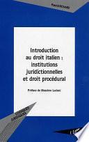 Introduction au droit italien