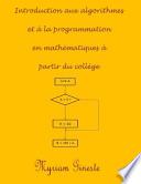 Introduction Aux Algorithmes Et La Programmation En Mathmatiques Partir Du Collge