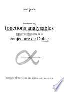 Introduction aux fonctions analysables et preuve constructive de la conjecture de Dulac