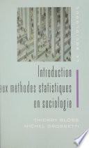 Introduction aux méthodes statistiques en sociologie