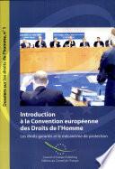 Introduction générale à la Convention européenne des droits de l'homme