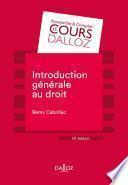 Introduction générale au droit - 14e ed.