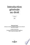 Introduction générale au droit