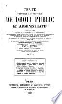 Introduction générale au droit public et administratif. [Tom.I.]