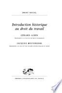 Introduction historique au droit du travail