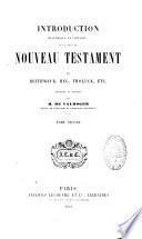Introduction historique et critique aux livres du Nouveau Testament