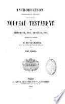 Introduction historique et critique aux livres du Nouveau Testament