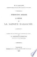 Introduction sommaire à l'étude de la langue malgache