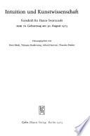 Intuition und Kunstwissenschaft