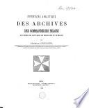 Inventaire analytique des archives des Commanderies belges de l'Ordre de Saint-Jean de Jérusalem ou de Malte
