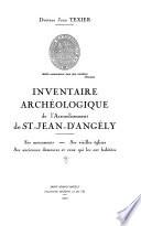 Inventaire archeologique de l'arrondissement de St-Jean-d'Angely