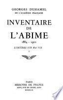 Inventaire de l'abîme, 1884-1901