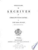 Inventaire des archives de Chalon-sur-Saone