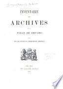 Inventaire des archives de la ville de Bruges