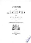 Inventaire des archives de la ville de Bruges