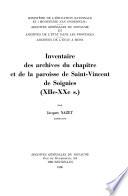 Inventaire des archives du chapitre et de la paroisse de Saint-Vincent de Soignies (XIIe-XXe s.)