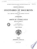 Inventaire des arrêts du Conseil d'Etat