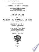 Inventaire des arrêts du Conseil du roi, règne de Louis XV: 1715-1720
