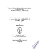 Inventaire des inscriptions hatréennes