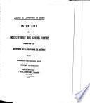 Inventaire des proces-verbaux des grands voyers conservés aux archives de la province de Québec