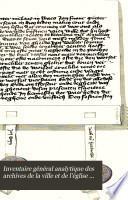 Inventaire général analytique des archives de la ville et de l'Église primaire de Saint-Nicolas (Waes).