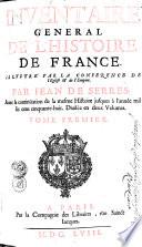 INVENTAIRE GENERAL DE L'HISTOIRE DE FRANCE