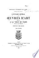 Inventaire général des oeuvres d'art appartenant à la ville de Paris