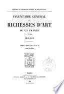 Inventaire général des richesses d'art de la France ...