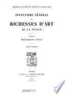 Inventaire général des richesses d'art de la France. Paris. Monuments civils