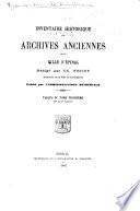 Inventaire historique des archives anciennes de la ville d'Epinal