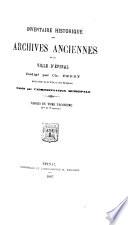 Inventaire historique des archives anciennes de la ville d'Épinal: ptie. [Série CC, Impots et comptabilité, 1303-1783