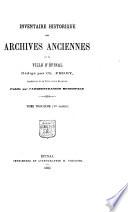 Inventaire historique des archives anciennes de la ville d'Épinal: ptie. [Série CC, Impots et comptabilité, 1303-1783