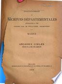 Inventaire-sommaire de Archives départementales antérieures à 1790