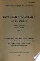 Inventaire sommaire de la série G