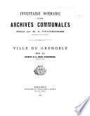 Inventaire sommaire des archives communales antérieures à 1790
