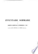 Inventaire sommaire des Archives communales antérieures à 1790, ville d'Agen