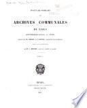 Inventaire-sommaire des Archives communales de Nîmes antérieures à 1790