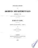 Inventaire-sommaire des archives départementales antérieures à 1790: Archives ecclésiastiques, série H