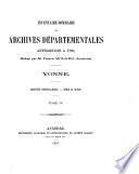 Inventaire-sommaire des Archives départementales antérieures à 1790: Archives hospitalières. Série H supplt