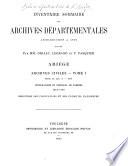 Inventaire sommaire des Archives départementales antérieures à 1790, Ariège